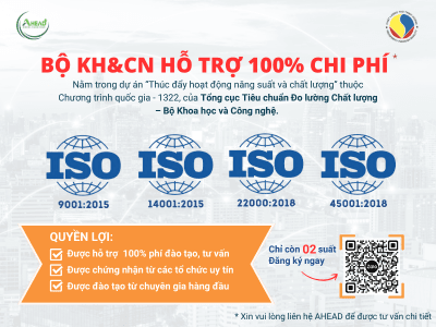 ISO 9001, ISO 14001, ISO 22000, ISO 45001 - Bộ KH&CN hỗ trợ 100% phí