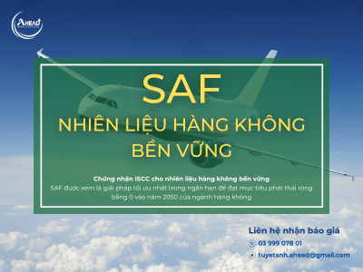 SAF là gì? Chứng nhận ISCC cho nhiên liệu hàng không bền vững (SAF)