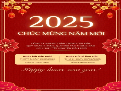 AHEAD thông báo lịch nghỉ Tết Nguyên Đán 2025