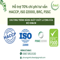 Bộ KH&CN hỗ trợ 70% chi phí triển khai HACCP, ISO 22000, BRC, FSSC