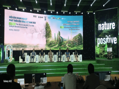 Công ty tư vấn AHEAD tham dự diễn đàn Doanh nghiệp phát triển bền vững Việt Nam 2023: Cuộc đua xanh toàn cầu