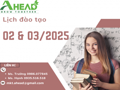 AHEAD THÔNG BÁO LỊCH ĐÀO TẠO THÁNG 2&3/2025