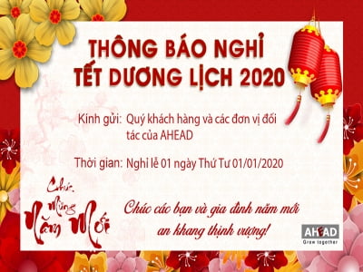 Thông báo Nghỉ tết Dương lịch 2020