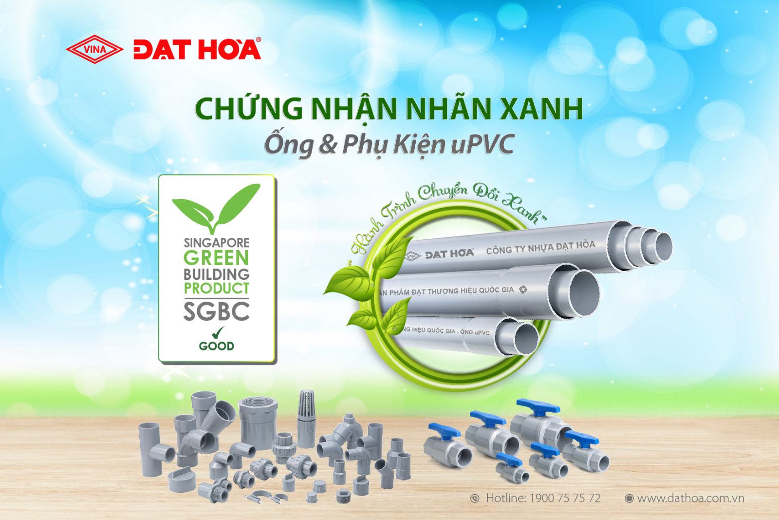 Nhựa Đạt Hòa đơn vị tiên phong đạt Chứng Nhận Nhãn Xanh của GSBC