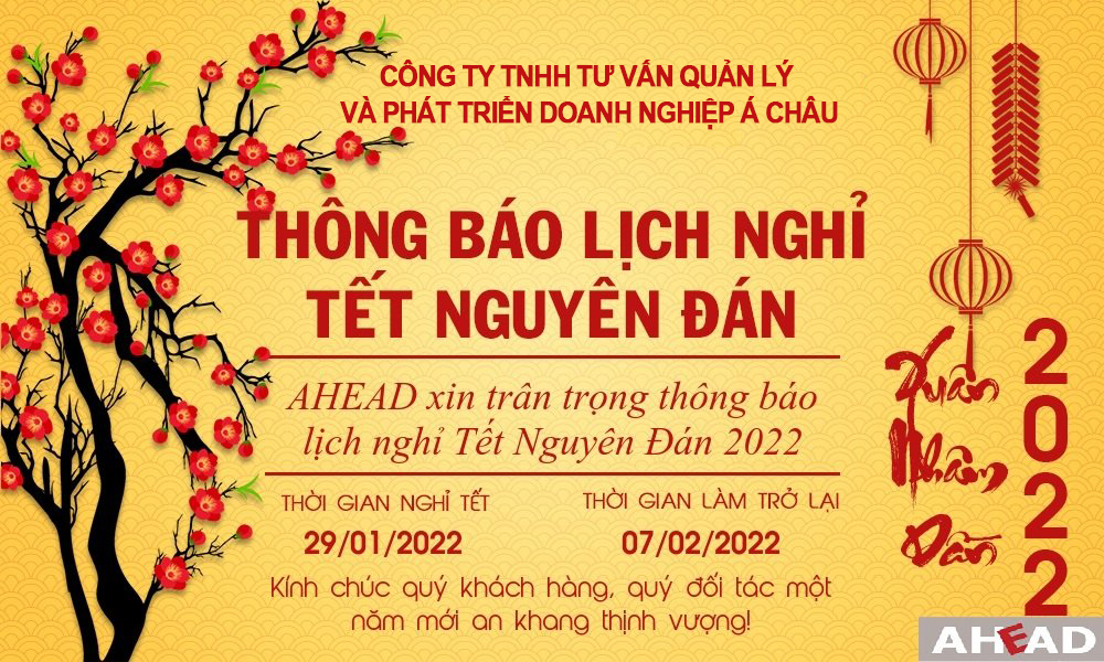 ahead thông báo nghỉ tết
